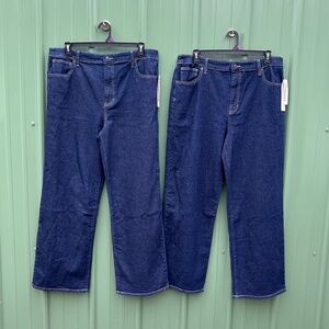 Women’s High Rise Baggy Wide Leg Denim Jeans Pants 2-Pack Size XXL (20)